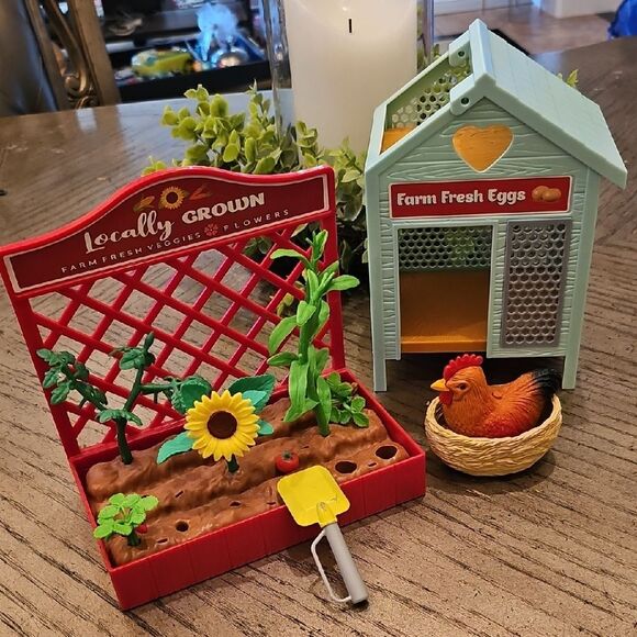 Garden Playset with Chicken and Farm Accessories - Picture 1 of 7
